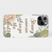 sterke vrouwen veranderen de wereld 8 maart gelijk iPhone hoesje (Achterkant horizontaal)