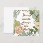 sterke vrouwen veranderen de wereld 8 maart gelijk kaart (Voorkant / Achterkant)
