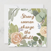 sterke vrouwen veranderen de wereld 8 maart gelijk kaart (Voorkant)