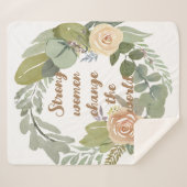 sterke vrouwen veranderen de wereld 8 maart gelijk sherpa deken (Voorkant (horizontaal))