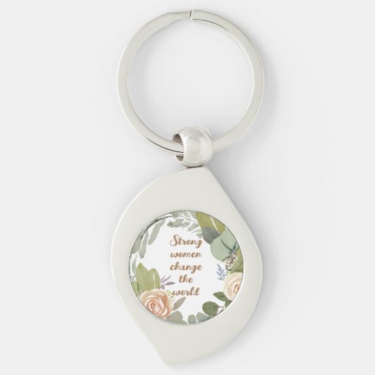 sterke vrouwen veranderen de wereld 8 maart gelijk sleutelhanger (Voorkant)