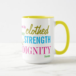Sterke waardigheid Bijbel Verse Women Girl Inspira Mok