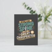 Sterke wervelkolom Grote Chiropractor Quote Design Briefkaart (Staand voorkant)