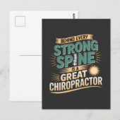 Sterke wervelkolom Grote Chiropractor Quote Design Briefkaart (Voorkant / Achterkant)
