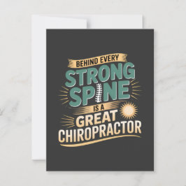 Sterke wervelkolom Grote Chiropractor Quote Design Briefkaart