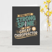 Sterke wervelkolom Grote Chiropractor Quote Design Kaart (Gele Bloem)