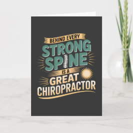 Sterke wervelkolom Grote Chiropractor Quote Design Kaart
