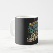 Sterke wervelkolom Grote Chiropractor Quote Design Koffiemok (Voorkant links)
