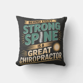 Sterke wervelkolom Grote Chiropractor Quote Design Kussen