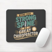 Sterke wervelkolom Grote Chiropractor Quote Design Muismat (Met muis)