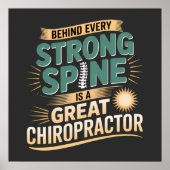 Sterke wervelkolom Grote Chiropractor Quote Design Poster (Voorkant)