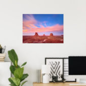 Sterke winden over Desert Valley Poster (Thuiskantoor)