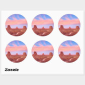 Sterke winden over Desert Valley Ronde Sticker (Vel)