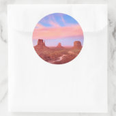 Sterke winden over Desert Valley Ronde Sticker (Tas)
