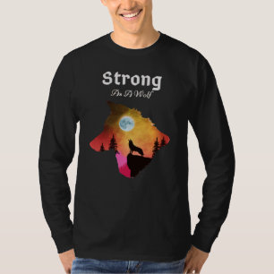 Sterke wolven kijken t-shirt