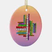 Sterke Woman Wolk Keramisch Ornament (Rechts)