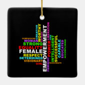 Sterke Woman Wolk Keramisch Ornament (Achterkant)