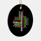Sterke Woman Wolk Keramisch Ornament (Rechts)