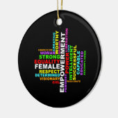Sterke Woman Wolk Keramisch Ornament (Links)