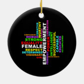 Sterke Woman Wolk Keramisch Ornament (Achterkant)