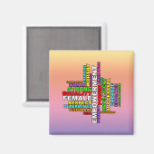 Sterke Woman Wolk Magneet (Voorkant / Achterkant)