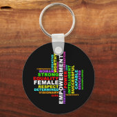 Sterke Woman Wolk Sleutelhanger (Voorkant)