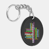 Sterke Woman Wolk Sleutelhanger (Voorkant Links)