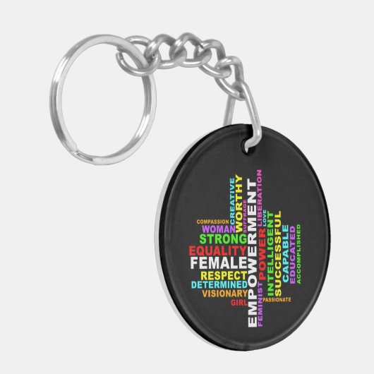 Sterke Woman Wolk Sleutelhanger (Voorkant Links)