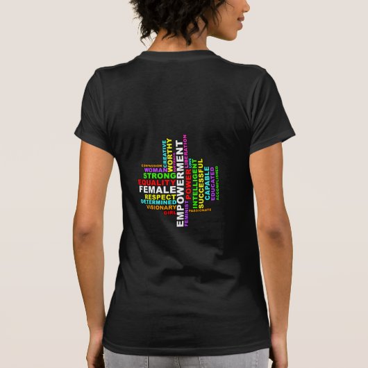 Sterke Woman Wolk T-shirt (Achterkant)