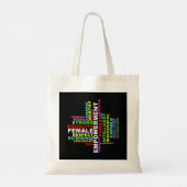 Sterke Woman Wolk Tote Bag (Achterkant)