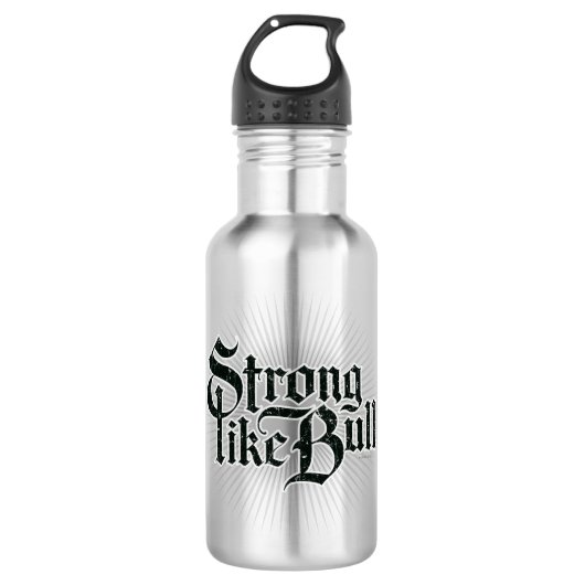 Sterke zoals Bull Waterfles (Voorkant)