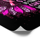 Sterke zonnebloemroze borstkanker A Poster (Hoek)