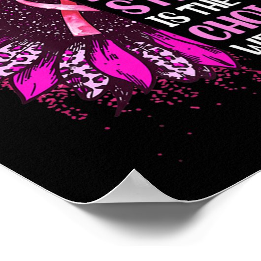 Sterke zonnebloemroze borstkanker A Poster (Hoek)