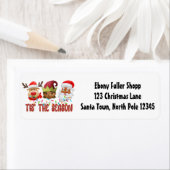 Sterke Zwarte Kerstman Melanine Kerstmis Mannen Etiket (Insitu)