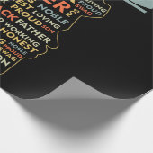 Sterke zwarte koning Afrikaans-Amerikaanse natuurl Cadeaupapier (Hoek)