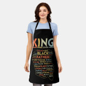 Sterke zwarte koning Afrikaans-Amerikaanse natuurl Schort (Gedragen)