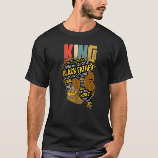Sterke zwarte koning Afrikaans-Amerikaanse natuurl T-shirt (Voorkant)
