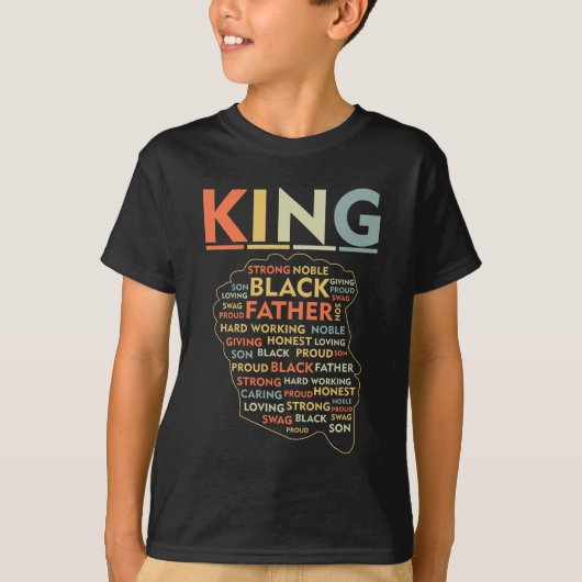 Sterke zwarte koning Afrikaans-Amerikaanse natuurl T-shirt (Voorkant)