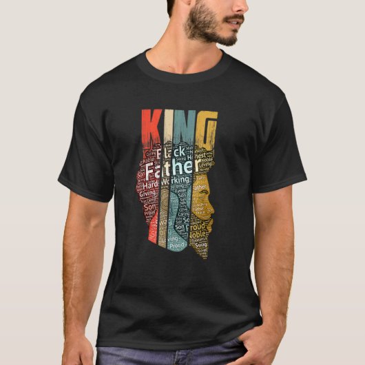 Sterke zwarte koning Afrikaans-Amerikaanse natuurl T-shirt (Voorkant)