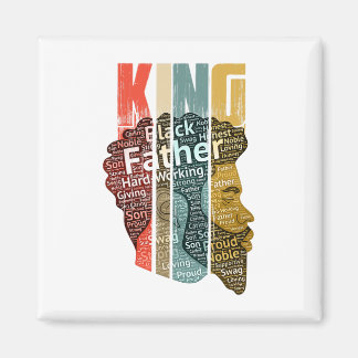 Sterke zwarte koning Afrikaanse Amerikaanse T-shir Magneet