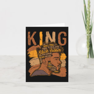 Sterke Zwarte Koning Afro-Amerikaans T-shirt Natuu Kaart
