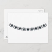Sterke zwarte parels briefkaart (Voorkant / Achterkant)