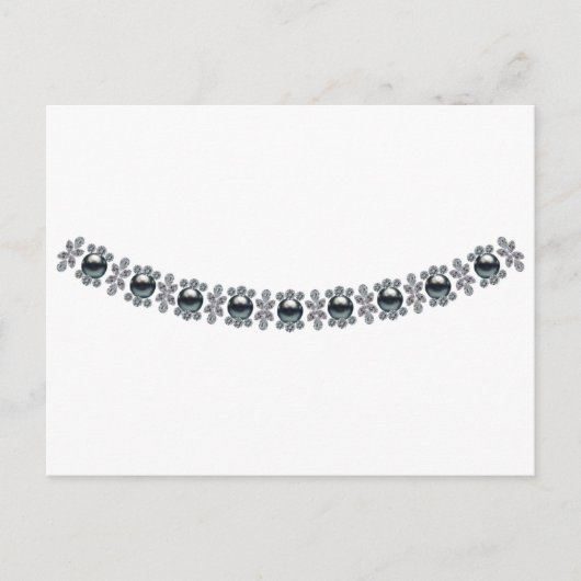 Sterke zwarte parels briefkaart (Voorkant)