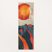 Sterke zwarte vrouw aangepaste naam yogamat (Voorkant)