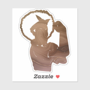 Sterke zwarte vrouw Feminist Afro Social Justice Sticker