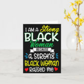 Sterke Zwarte Vrouw Heeft Me Opgevoed Meisje Melan Kaart (Gele Bloem)