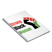 Sterke zwarte vrouw notitieboek (Rechterzijde)