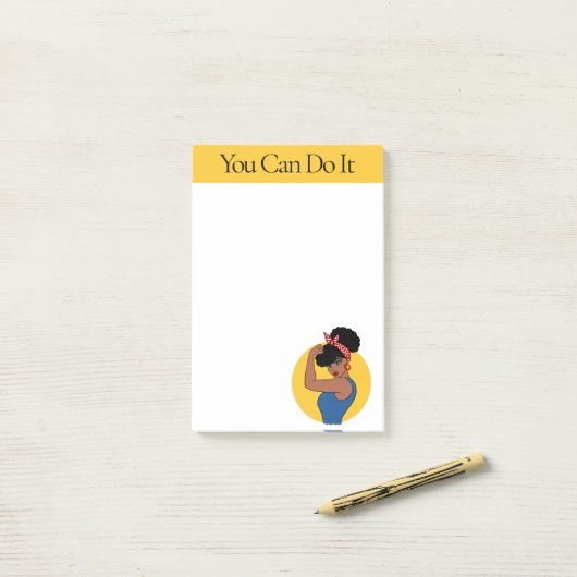 Sterke zwarte Vrouw Post-it notities Post-it® Notes (Op bureau)