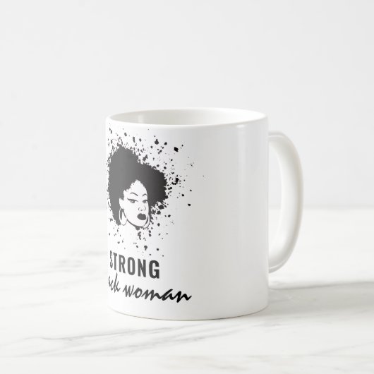 Sterke zwarte vrouwelijke klassieke Mok (Voorkant rechts)