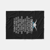 Sterke zwembriem-zwembad voor mannen fleece deken (Voorkant (Horizontaal))